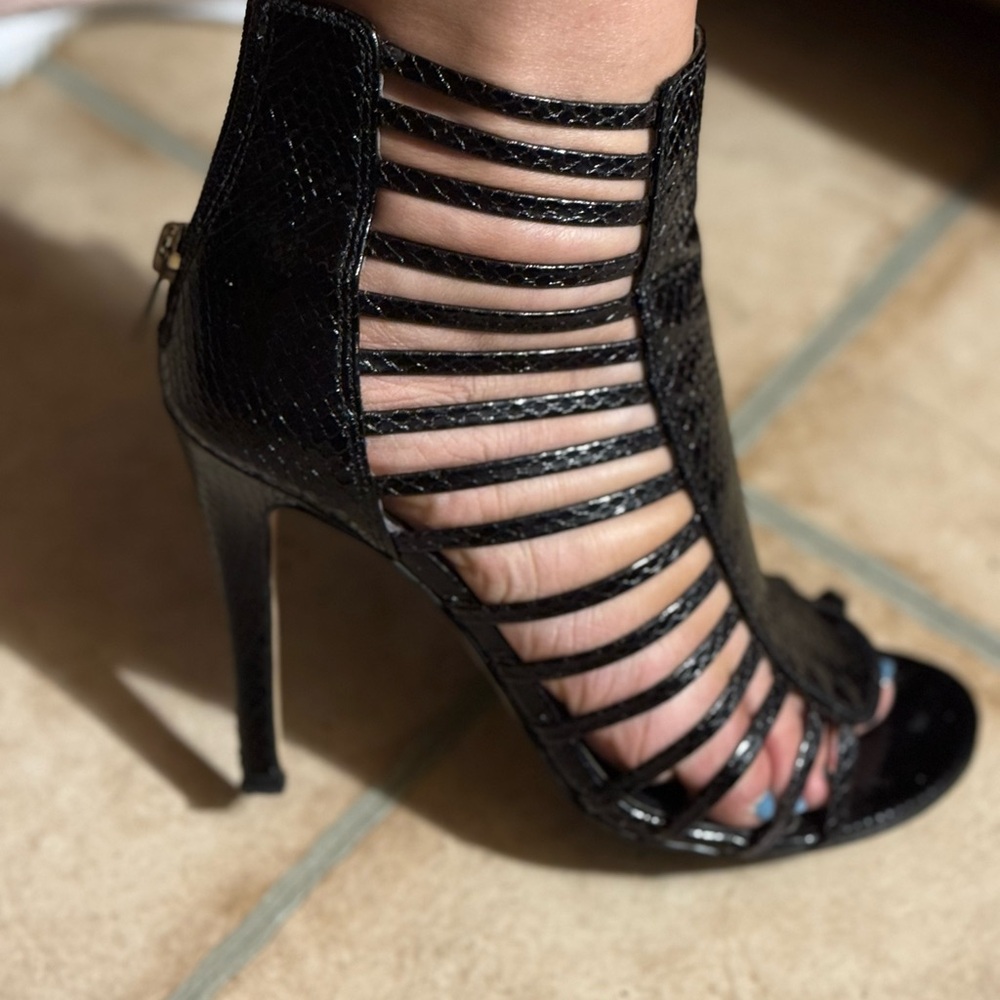 Ivanka Trump Black Strappy Heels